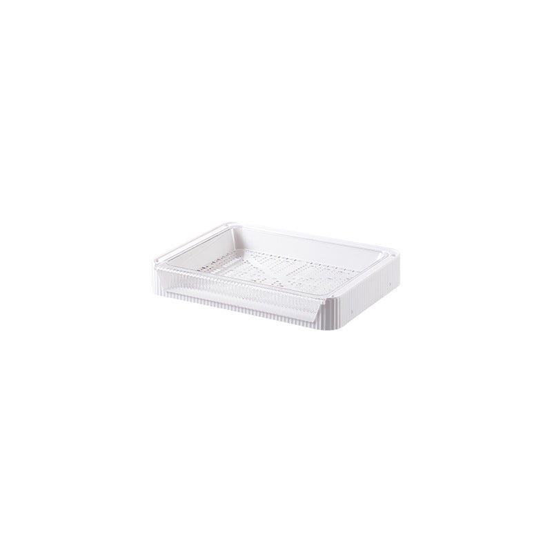 Stackable Kitchen Storage Rack with Draining Basket