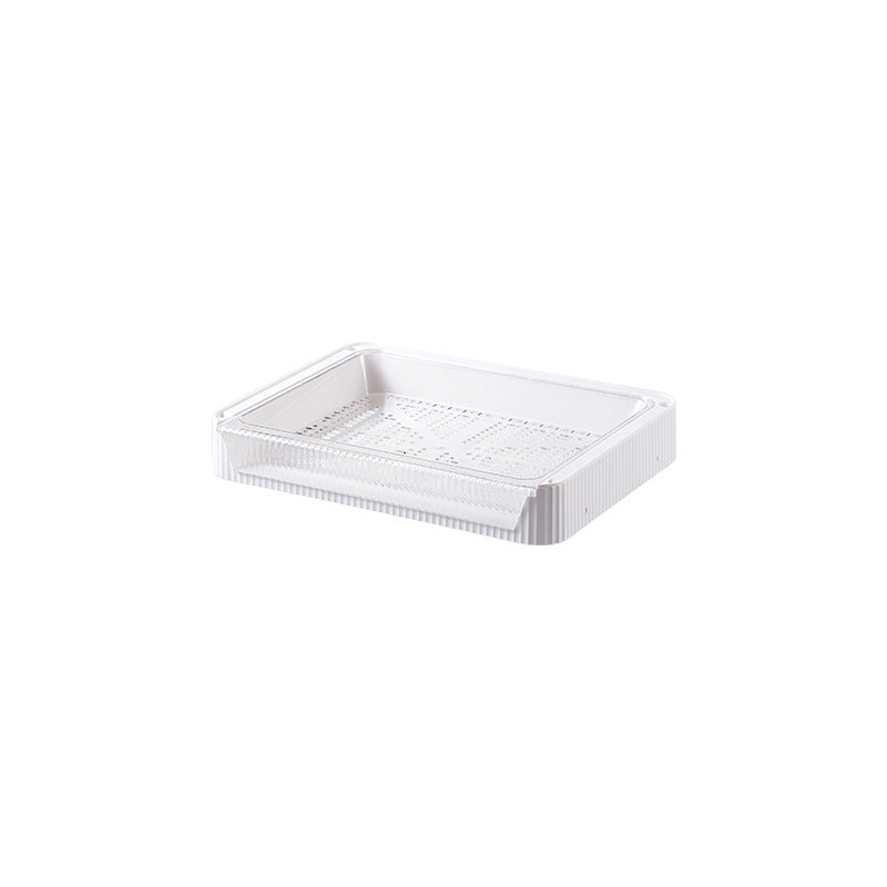 Stackable Kitchen Storage Rack with Draining Basket