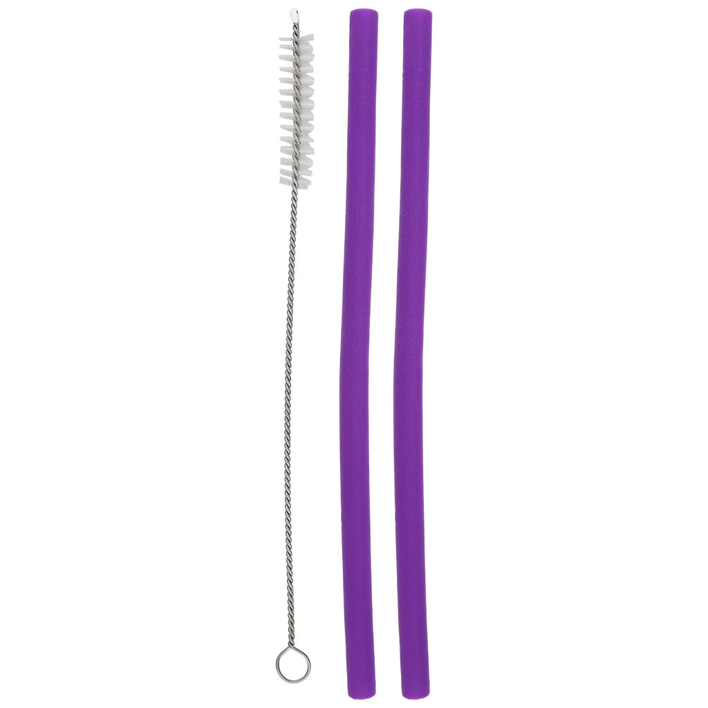 Reusable Silicone Straw Set with Cleaning Brush