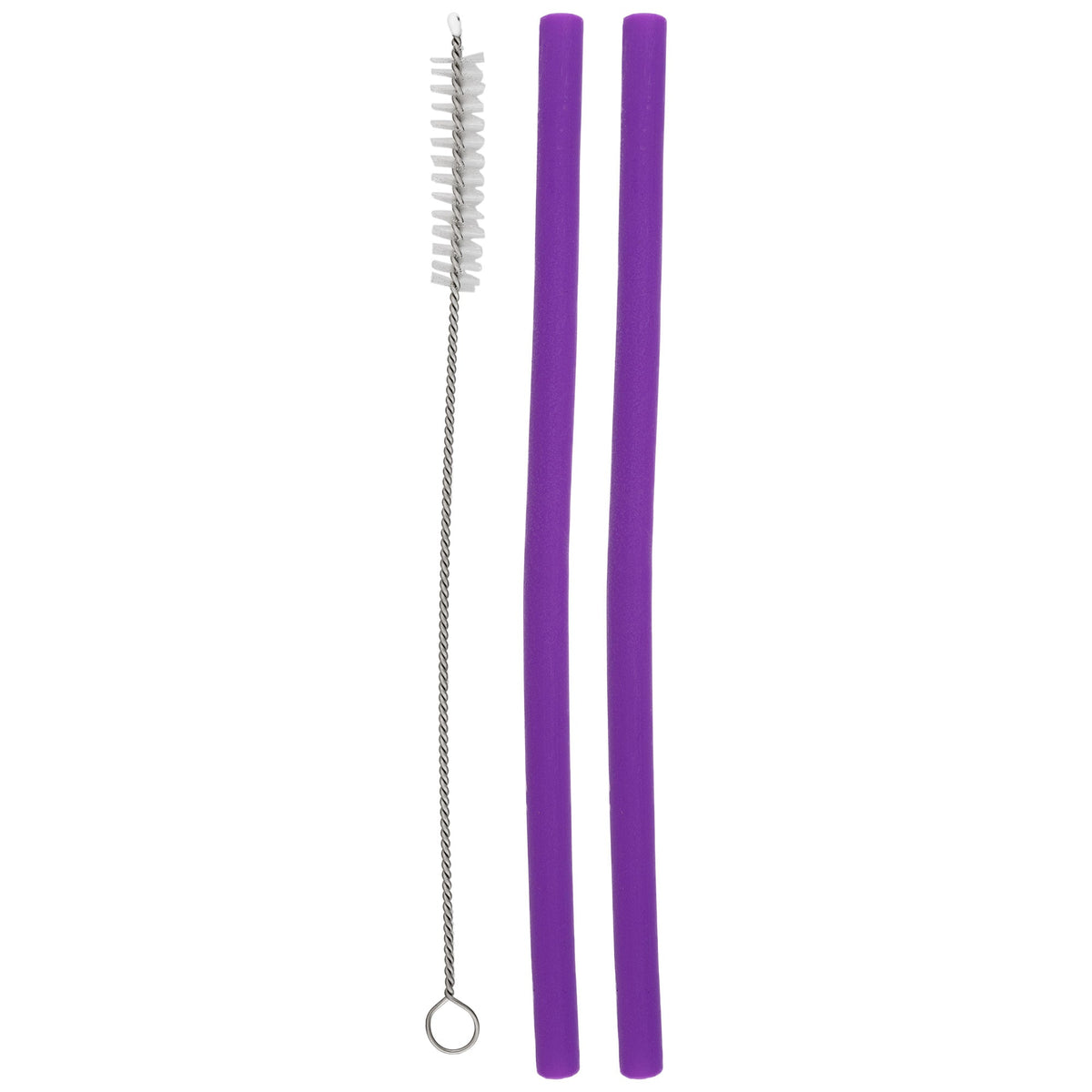 Reusable Silicone Straw Set with Cleaning Brush