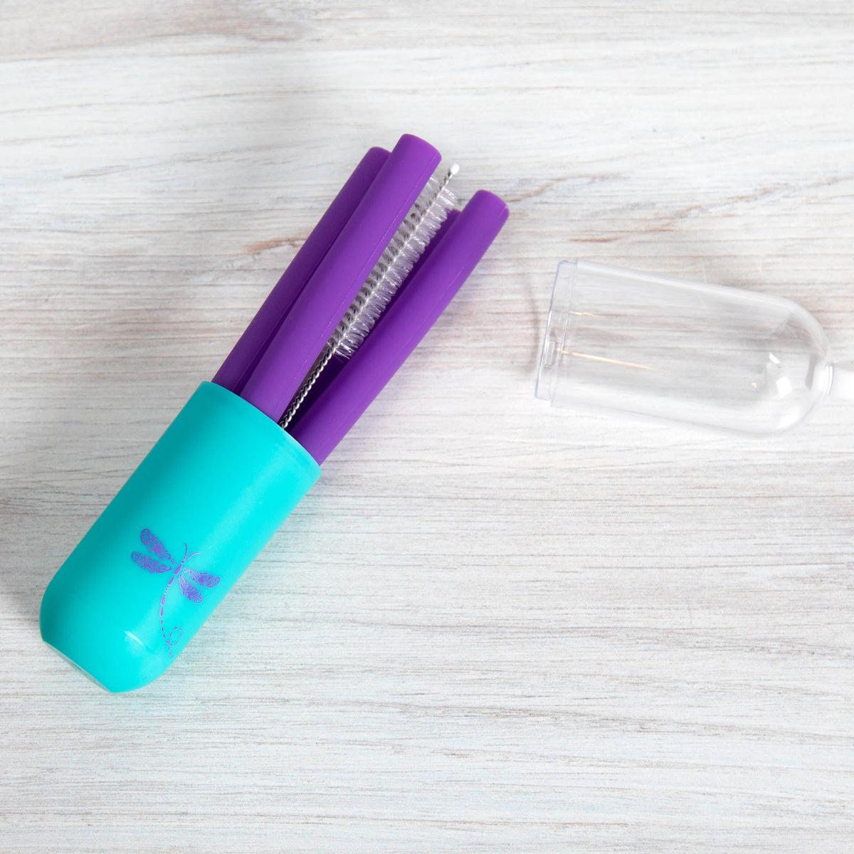 Reusable Silicone Straw Set with Cleaning Brush